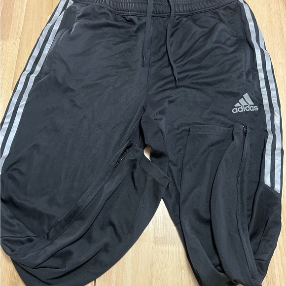 XL Adidas Track Sweatpants Mens Unisex Women Pants Activewear Sports Spandex Bla - Picture 2 of 9